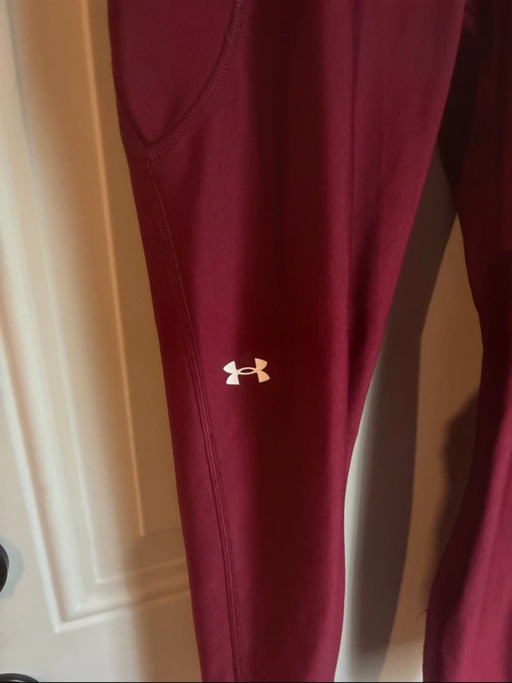 Under Armour Girls' Burgundy Athletic Leggings